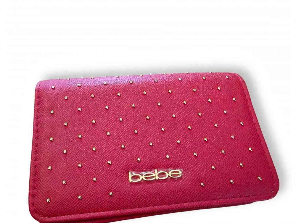 NWT Bebe Sagan Dark Pink Studded Crossbody Bag Crystal Bow Y2K Purse